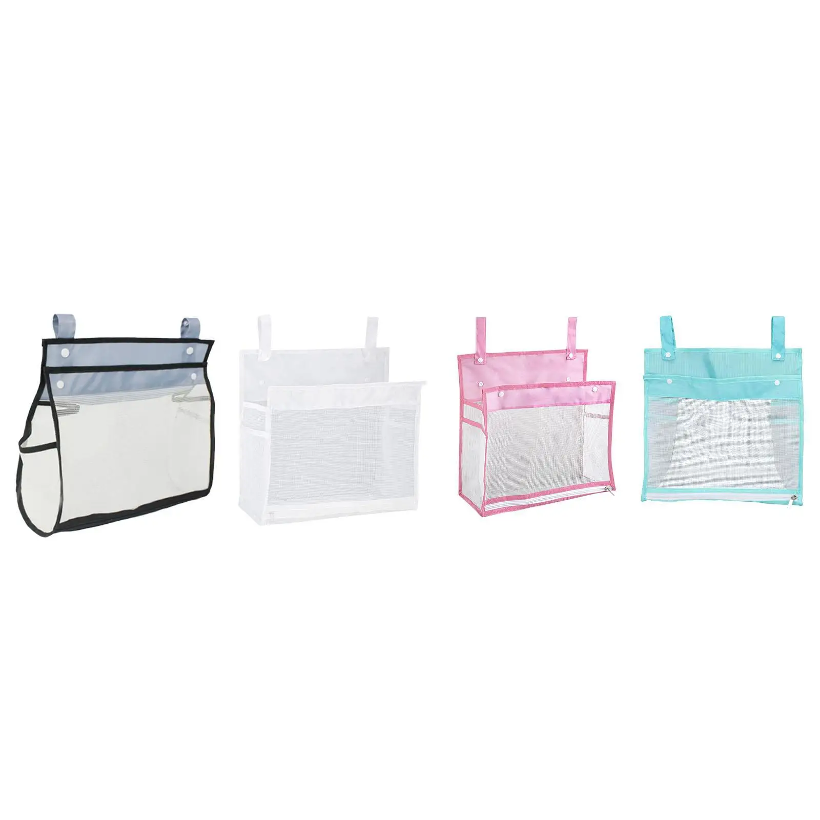 Mesh Bath Toy Organizer Multifunction Hanging Bottom Zipper Bathroom Shower Caddy Bath Toy Storage for Toddlers Bathroom Kids