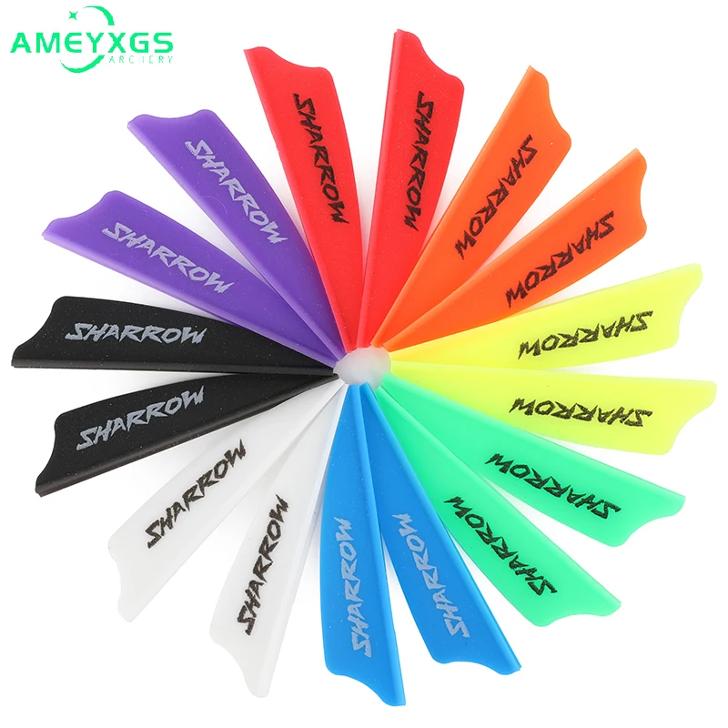 

Archery Rubber Feather Shield Vanes, Colorful DIY Carbon Arrow Shaft, Outdoor Bows, Hunting Shooting Accessories, 2Inch Feathers