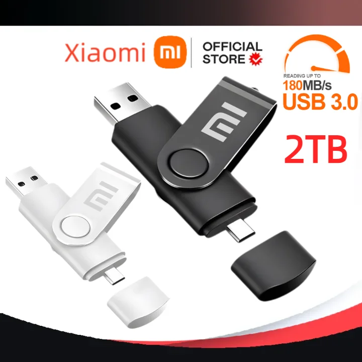 Xiaomi-USB-C Mini Flash Drive, Pen Drive para telefone inteligente, Memory Stick para telefone portátil, Tipo-C, OTG, USB 3.0, 1TB, 2TB