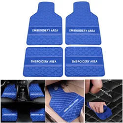 Blue Car Floor Mats Custom Name Text Color Automotive Carpet For Car Universal Auto Rugs Accessories