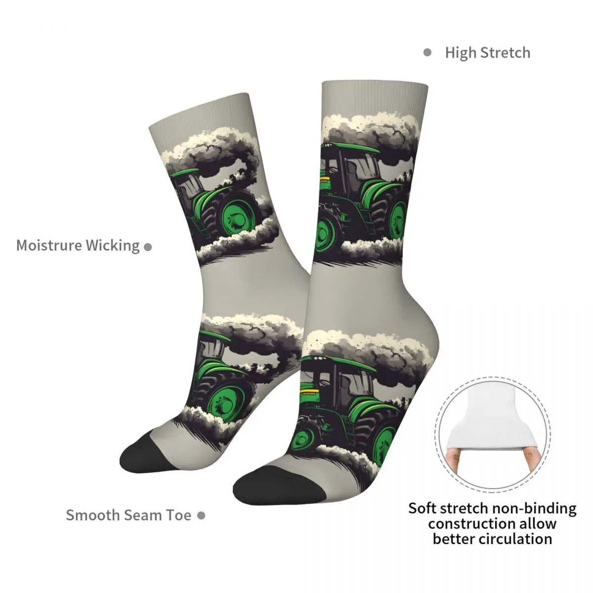 Traktor Men Women Socks Cycling Novelty Spring Summer Autumn Winter Stockings Gift image 4