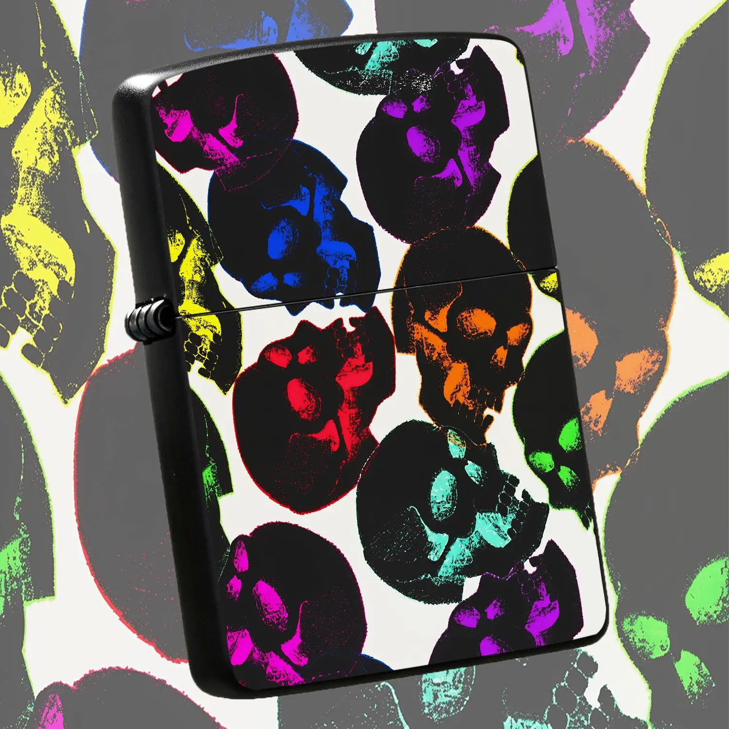 Stylish Pop Art Skull Pattern Lighter, Vibrant Color Block Creative Portable Accessory, Ideal For Daily Use Outdoor Activities Gifting, Trendy Artistic Decorative Item For All Occasions A Humorous And Interesting Lighter