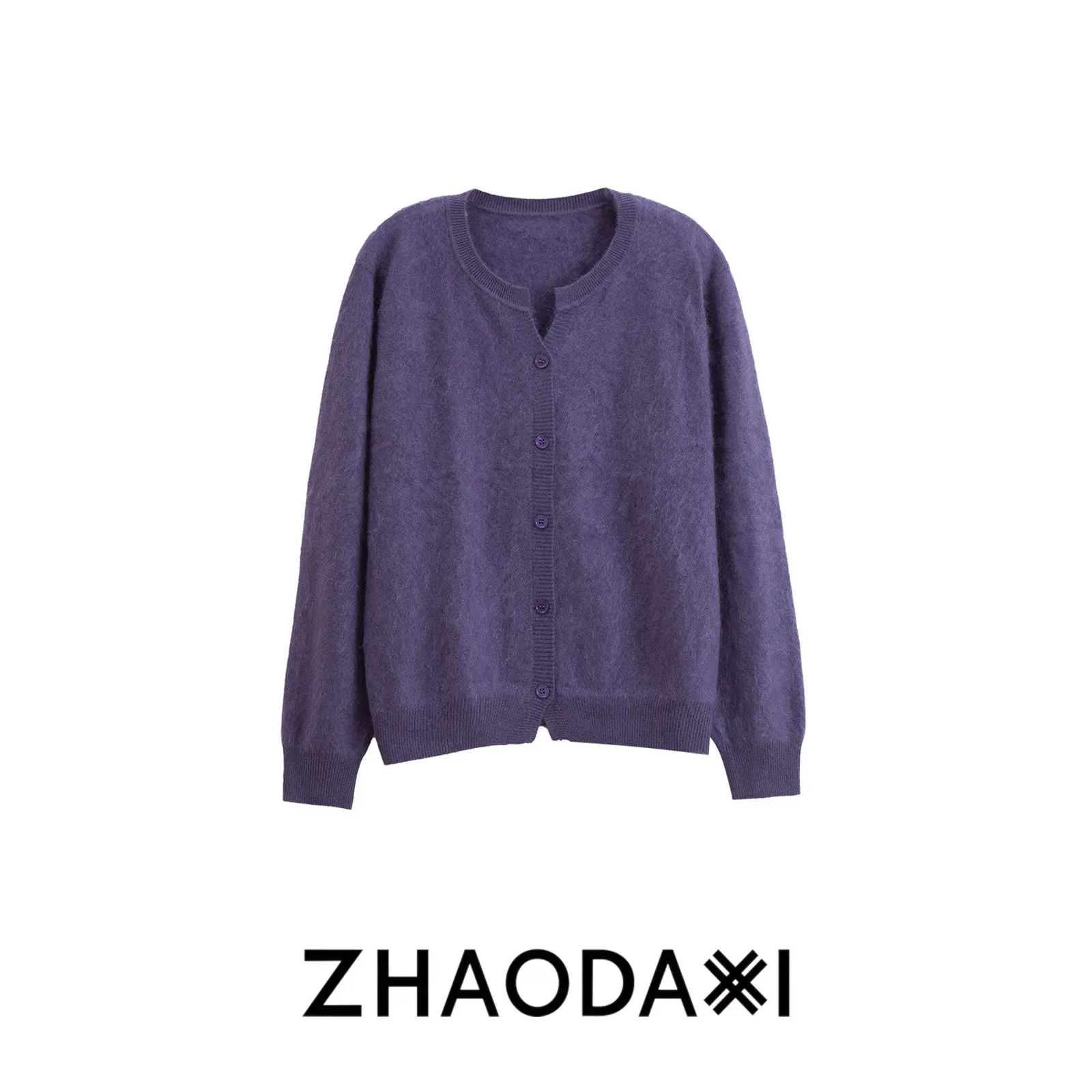 

Мягкий шерстяной свитер-поддевка из кашемира для женщин, теплый вязаный топ с длинным рукавом, серия Zhao Daxi начального уровня