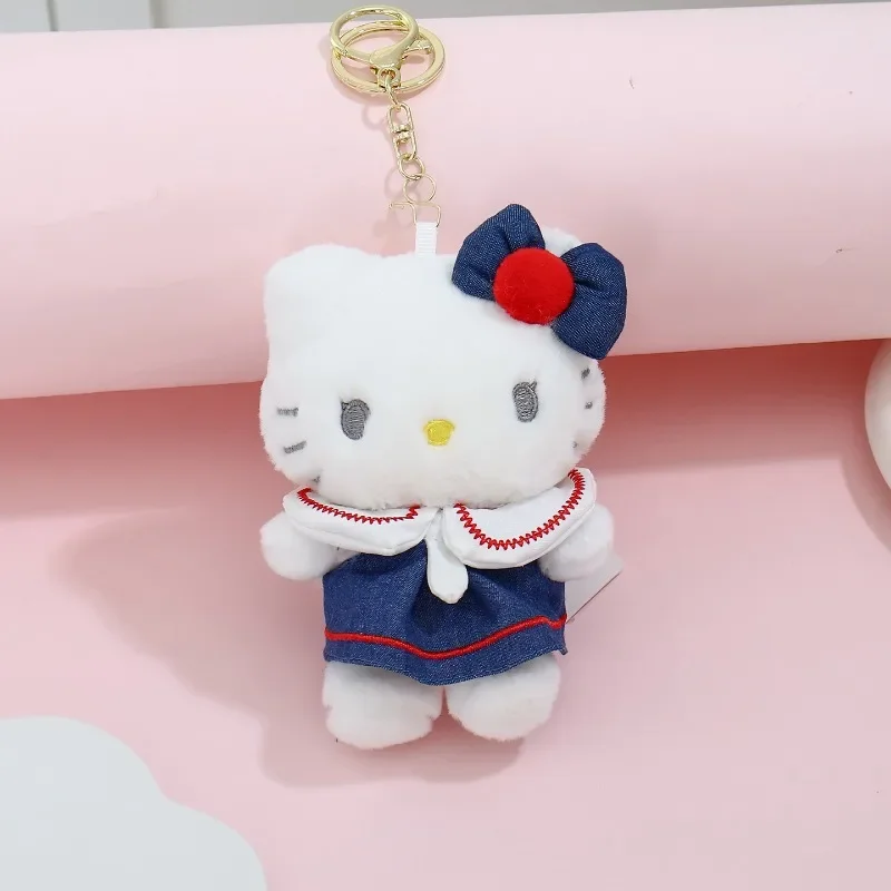 Kawaii سانريو مرحبا كيتي المفاتيح أنيمي الكرتون حامل الموضة مفتاح سلسلة سيارة كيرينغ حقيبة المحمول معلقة مجوهرات هدايا عيد #6