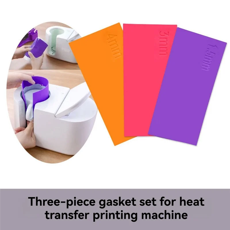 Set Pencetakan Sublimasi 3D Suhu Tinggi - Penutup Mug Silikon dan Bantalan Piring, Tiga Potongan-A77G