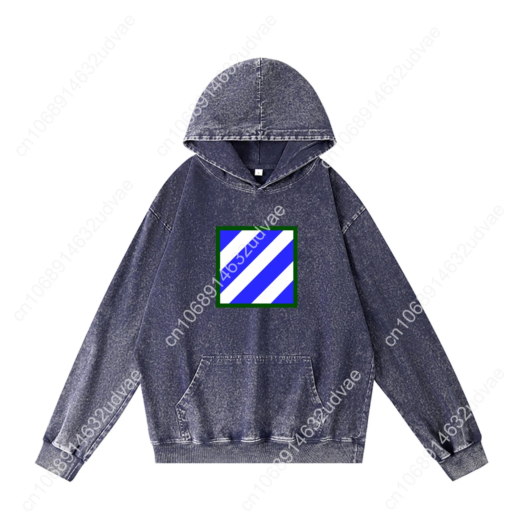 Felpe con cappuccio della terza divisione di fanteria Felpa con cappuccio retrò Uomo Donna Adolescente Camicia pullover vintage con top personalizzati tascabili