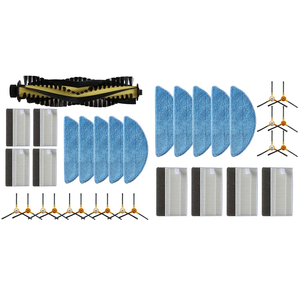 Обновленная эффективность очистки с помощью запасных частей для пылесоса Tesvor M2, основная боковая щетка, фильтр, салфетка для швабры