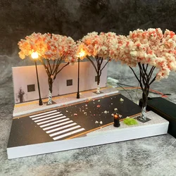 LED Diorama 1/64 Cherry Avenue Corner Model Car Parking Station Display