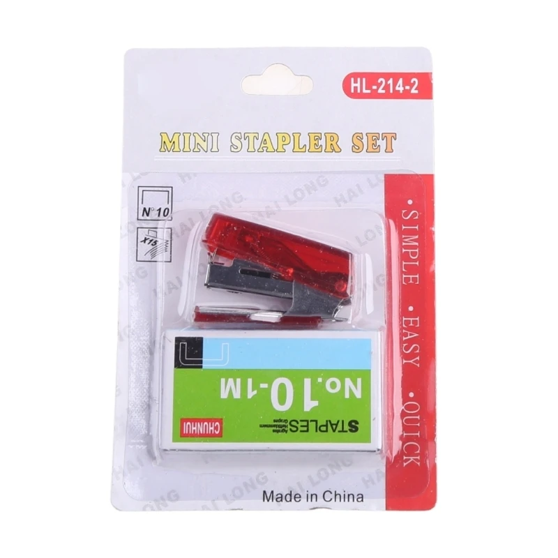 Mini Stapler 10# for Staples 12 Sheet Capacity Desktop Stapler Standard for Staples Included with Staple Remover Color A