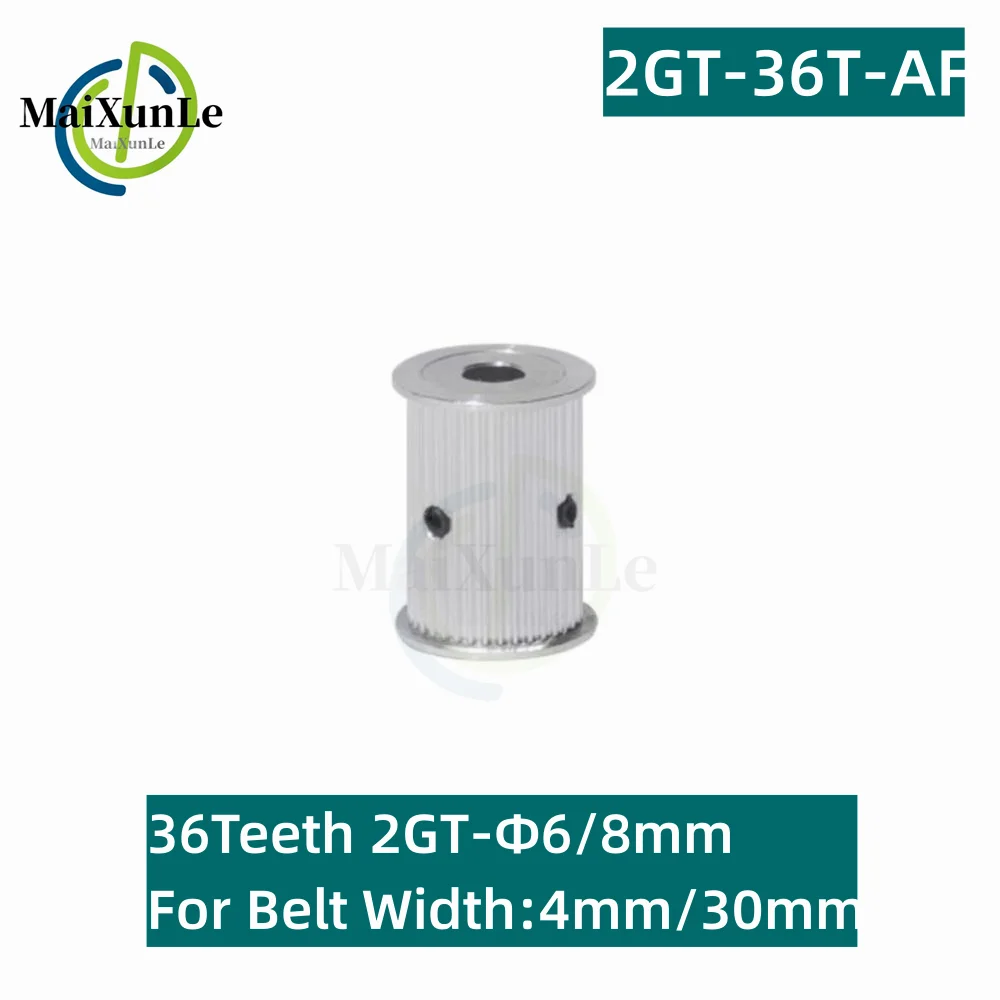 

3D Printer Accessory Bearing GT2 2GT 36 Teeth AF Type Synchronous Timing Wheel Diameter 6/8mm, Bandwidth 4/30mm