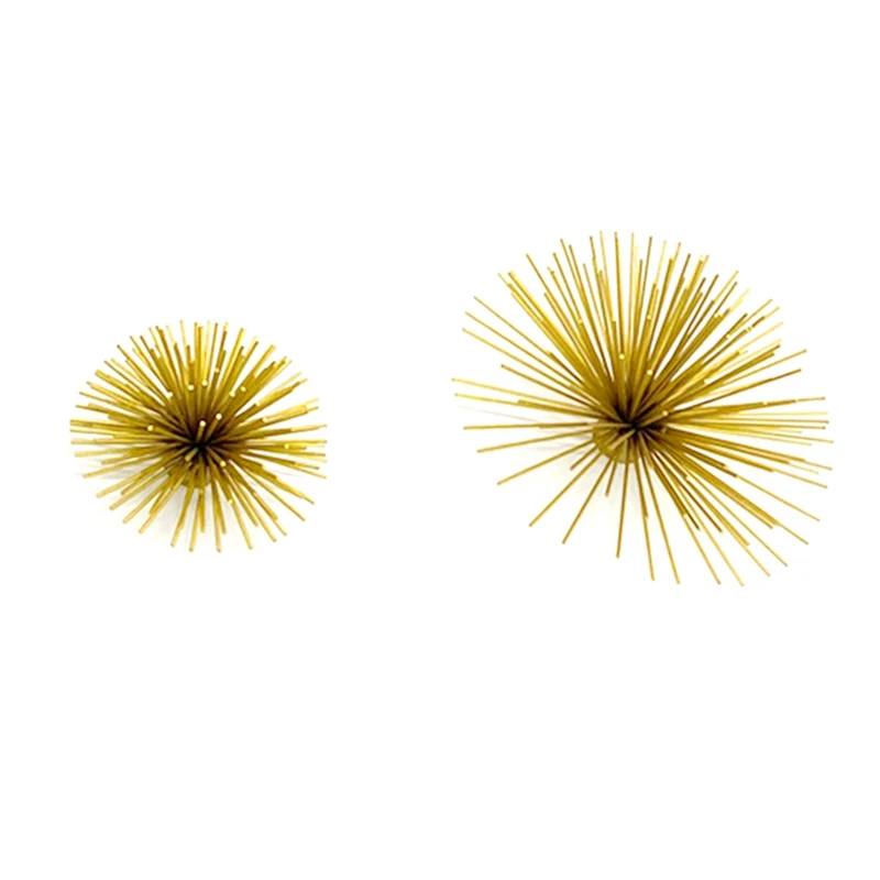 

1 Pcs Gold Nordic Wall Thorn Ball Sea Urchin Shape Metal Ball Dandelions Ornaments Home Decor