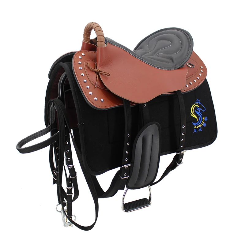 Horse Saddle Set, Leather Equestrian Tack, New Design for Large and Small Horses, Riding Gear, Complete Saddle Equipment