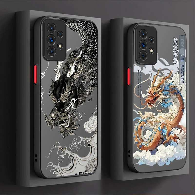 Chinese Style Dragon Case for Samsung Galaxy A16 A26 A36 A56 A05 A05S A15 A25 A35 A55 A14 A34 A54 A13 A33 A53 A22 A32 A52 A52S