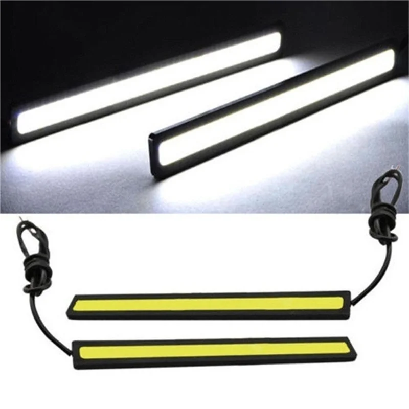2pcs 17cm Universal Daytime Running Light Car COB DRL LED Strip Light External Lights Auto Waterproof Car Styling Led DRL Lamp