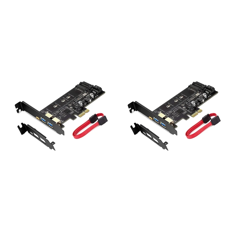 

2X PCI-E To USB 3.0 PCI Express Card Incl.1 USB C And 2 USB A Ports, M.2 NVME To Pcie 3.0 Adapter Card With Bracket