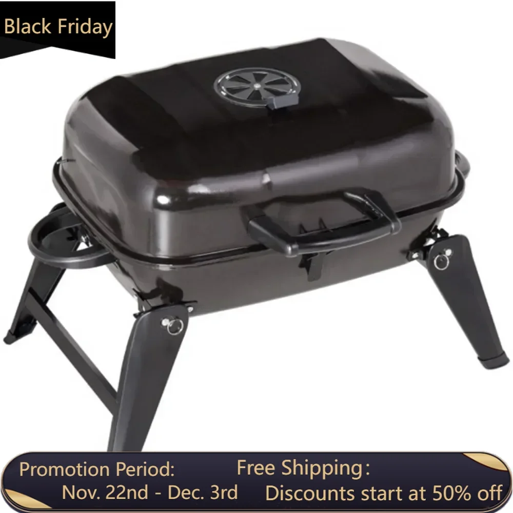 

Portable Charcoal Small and portable charcoal BBQ Grill Food-grade warming rack Heat-resistant handle remains cool Tableware