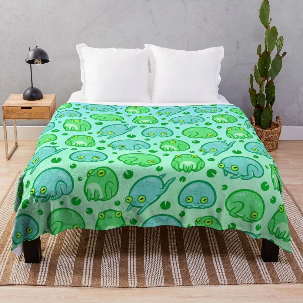 

Friendly Frogs Throw Blanket Luxury Throw Summer Luxury Designer Luxury Thicken Blankets