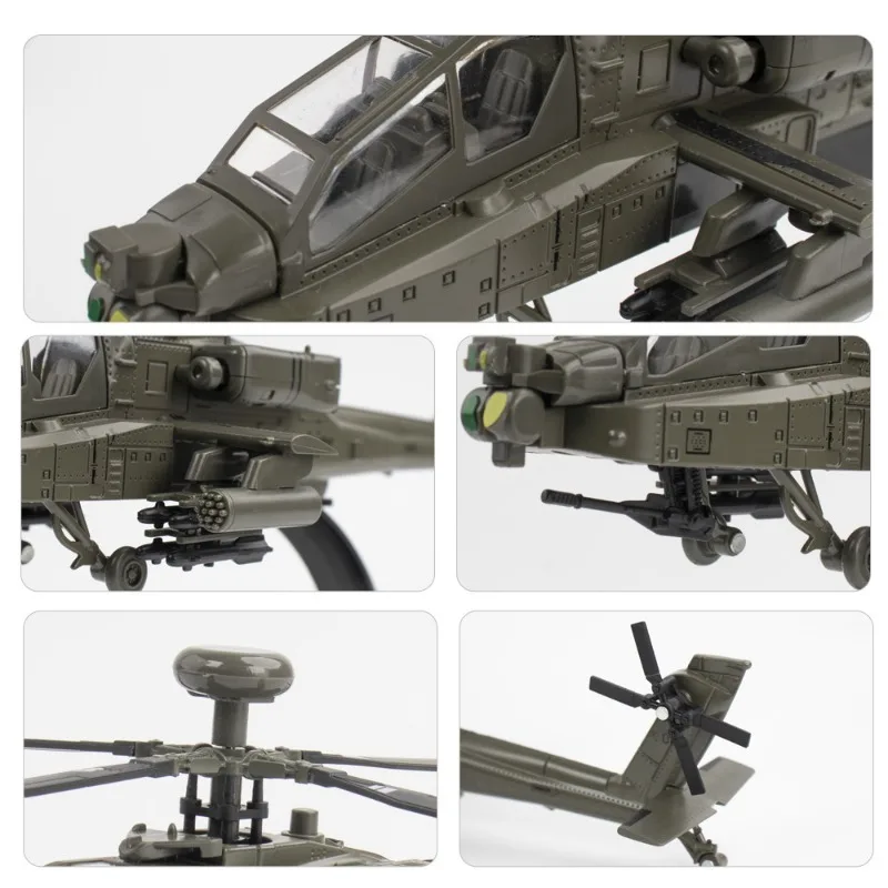 kawaii toy car gift-simulation 1:32 alloy apache helicopter model,display collection with bracket,toys for kids 2 to 4 years old