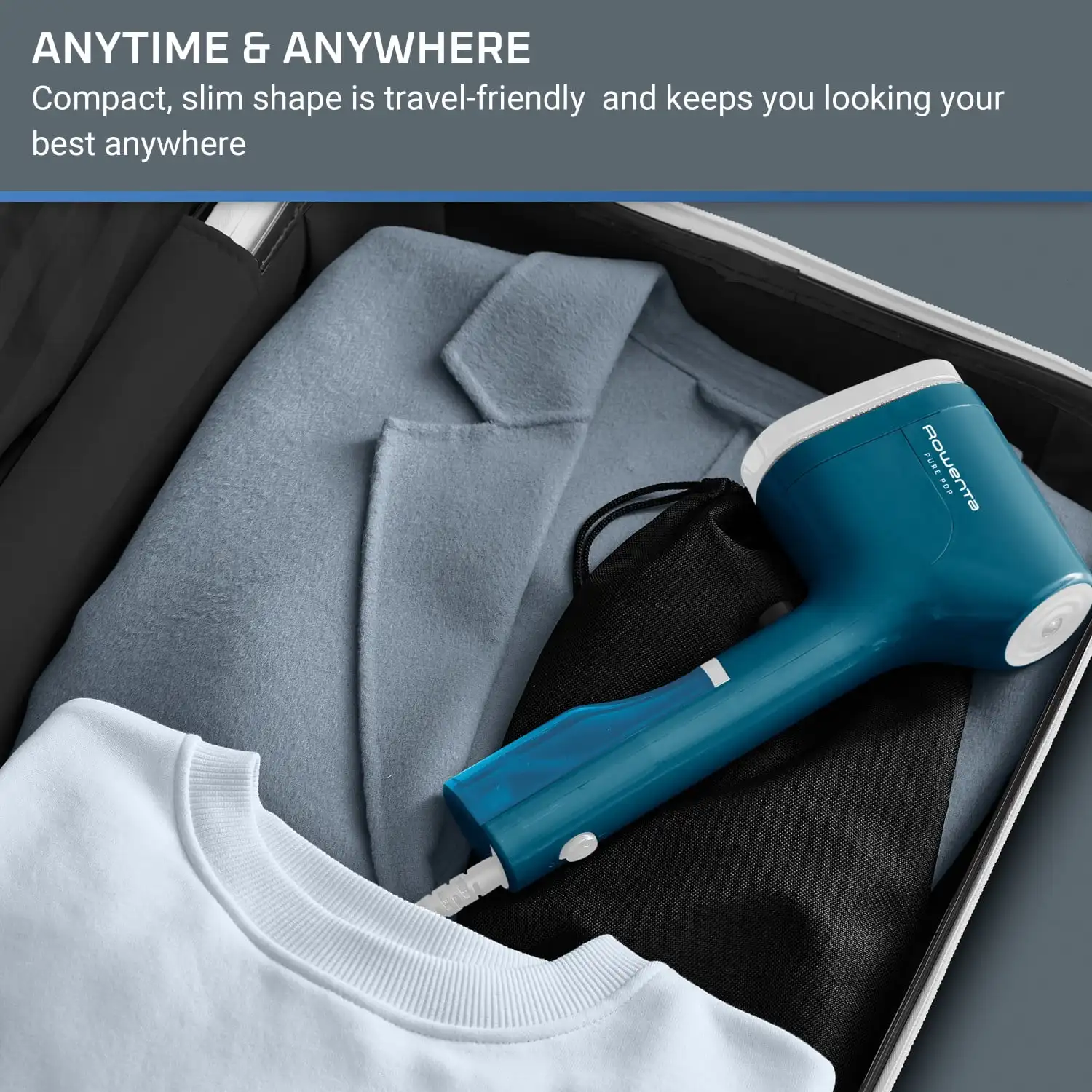 Handheld Garment Steamer Blue