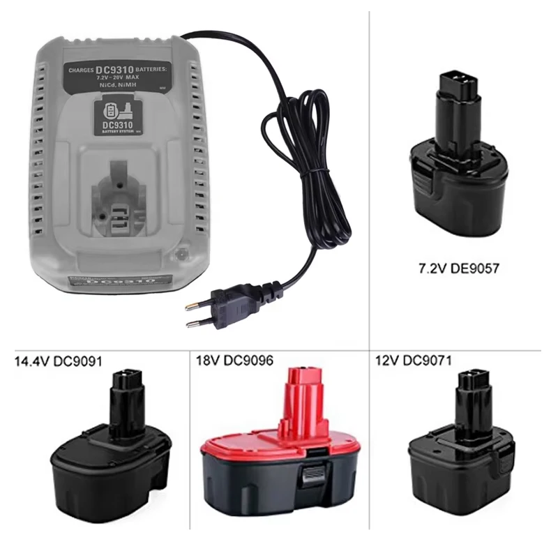 

Replacement Charger For Dewalt DC9310 7.2V-18V Nicad & Nimh Battery DW9057 DC9071 DC9091 DC9096 DE9039 DE9095 DE9096 Power Tool