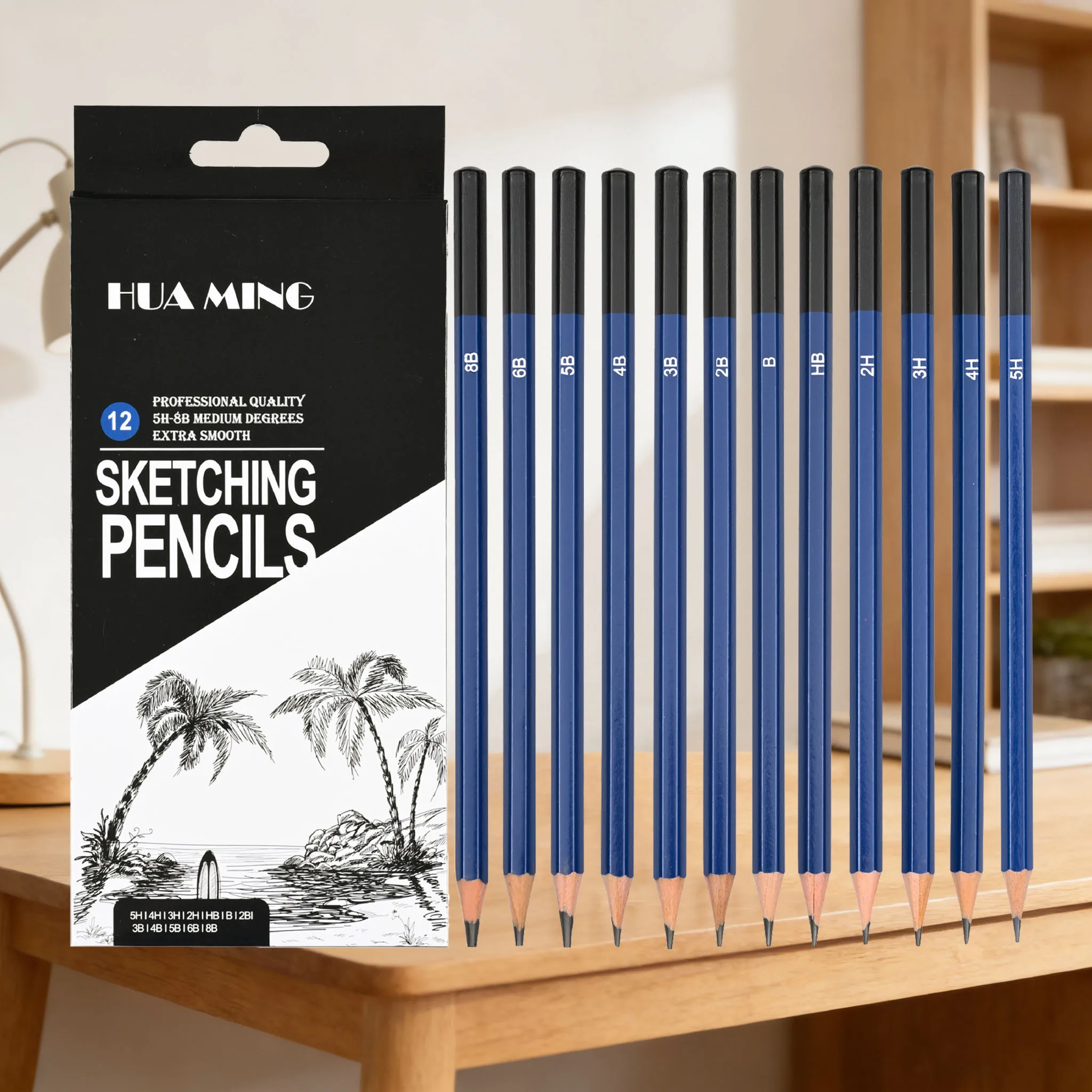 

12 шт./24 шт. набор карандашей для эскизов 5H-8B шестиугольный стержень эскиз натюрморт эскиз 12 ручек для эскизов
