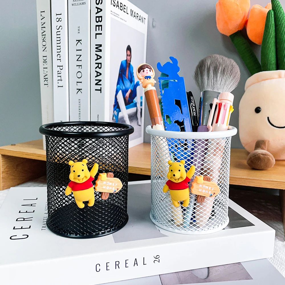 Cute Disney Winnie the Pooh pencil case, playful Winnie the Pooh makeup case, Kawaii hollow pen holder stationery storage box