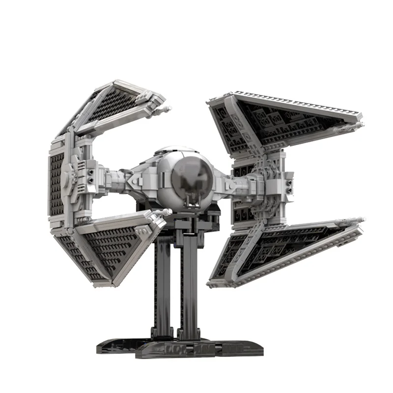 UCS Interceptor MOC Building Blocks, Space Wars Slim Cockpit Starfighter, Ultimate Collector Series Model for Adult Fans