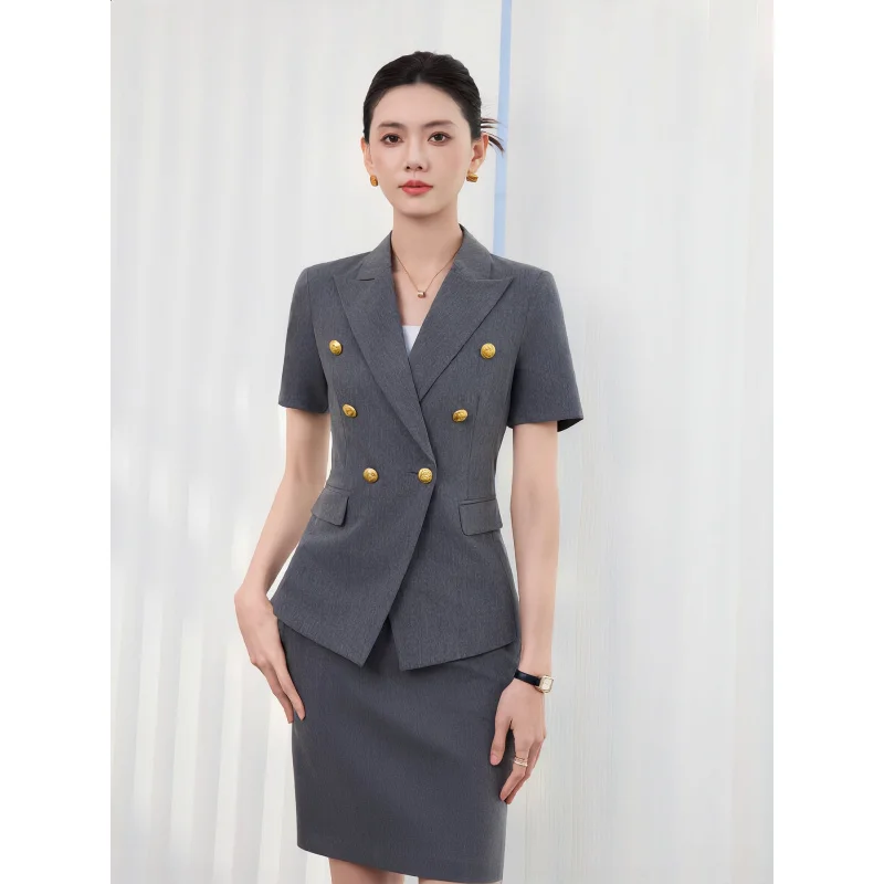 High-end professional women's summer thin suit2026New stylish suit for interviews, formal attire, hotel workwear