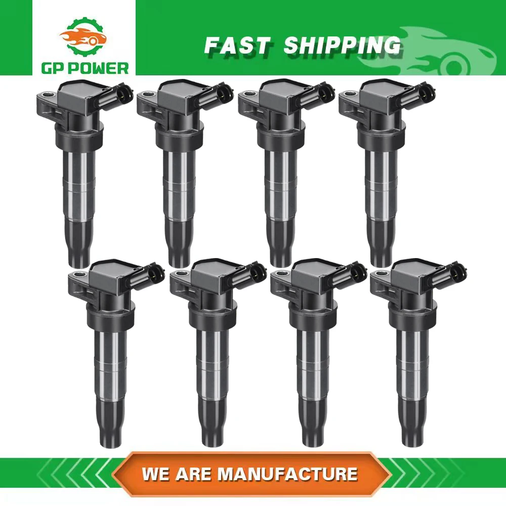 8PCS GP POWER IGNITION COIL UF611 273003F100 FOR HYUNDAI TUCSON EQUUS GENESIS KIA SORENTO SPORTAGE BORREGO 2.0 2.4 L4 4.6 5.0 V8