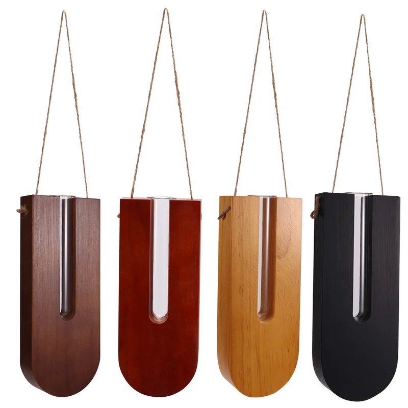 BAAG-ไม้เนื้อแข็งการจัดดอกไม้สไตล์จีนใหม่พืชHydroponicยืนติดผนังHydroponic Simple Wallจี้