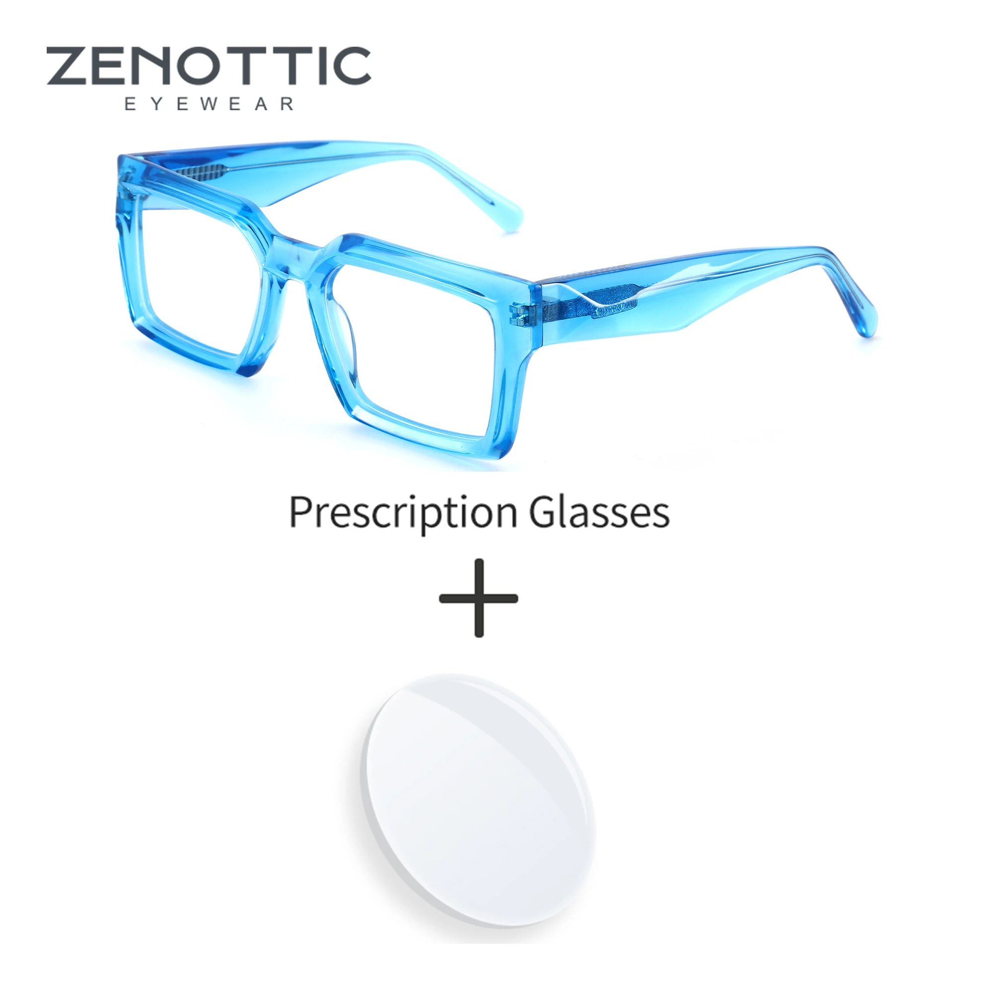 

ZENOTTIC M размер ручной работы ацетатные прямоугольные очки по рецепту для мужчин фотохромные оптические очки прогрессивные очки