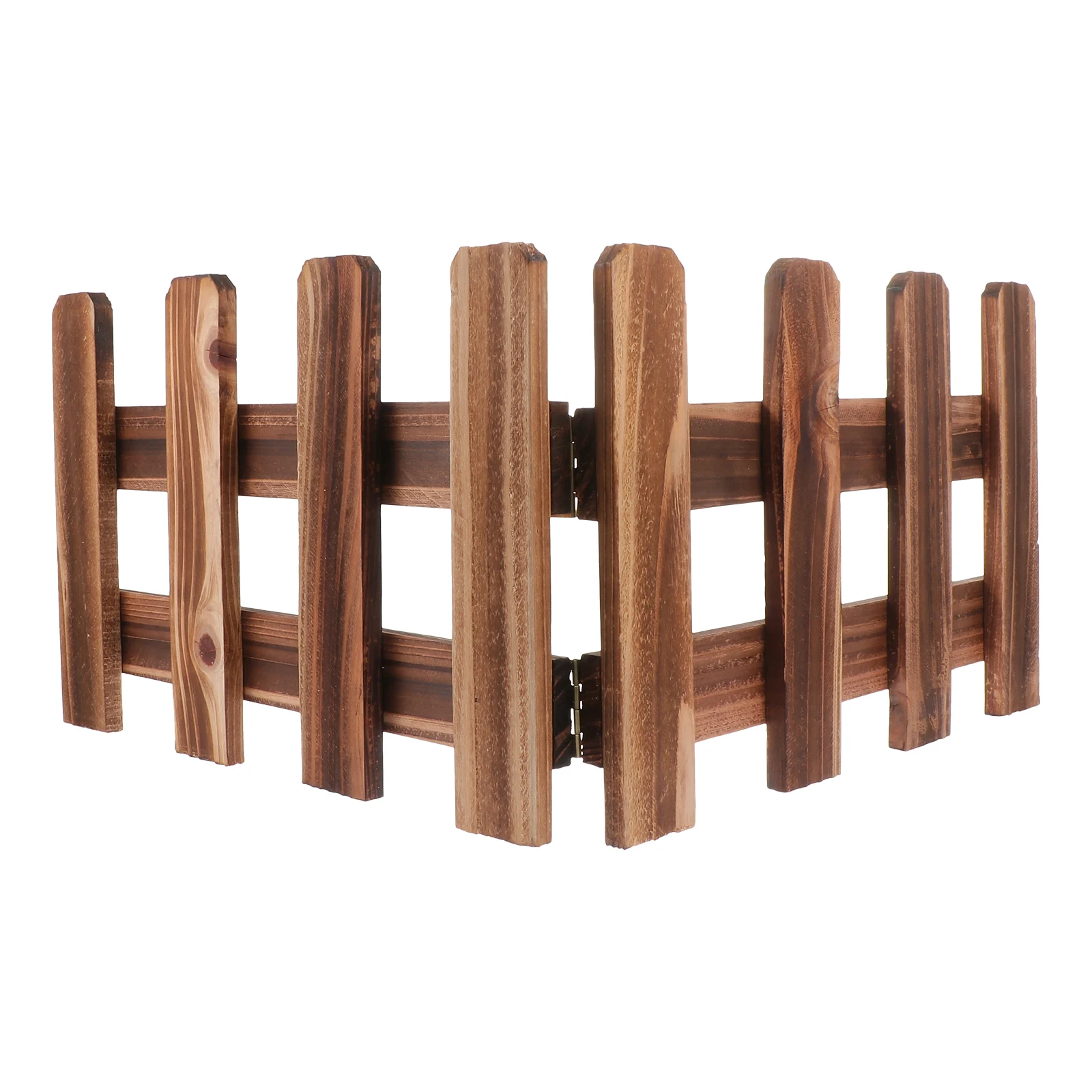 

Anticorrosive Wood Fence 20cm High 60cm Long Carbonized Decorative Garden Fences Outdoor Courtyard Partition Reusable CostSaving