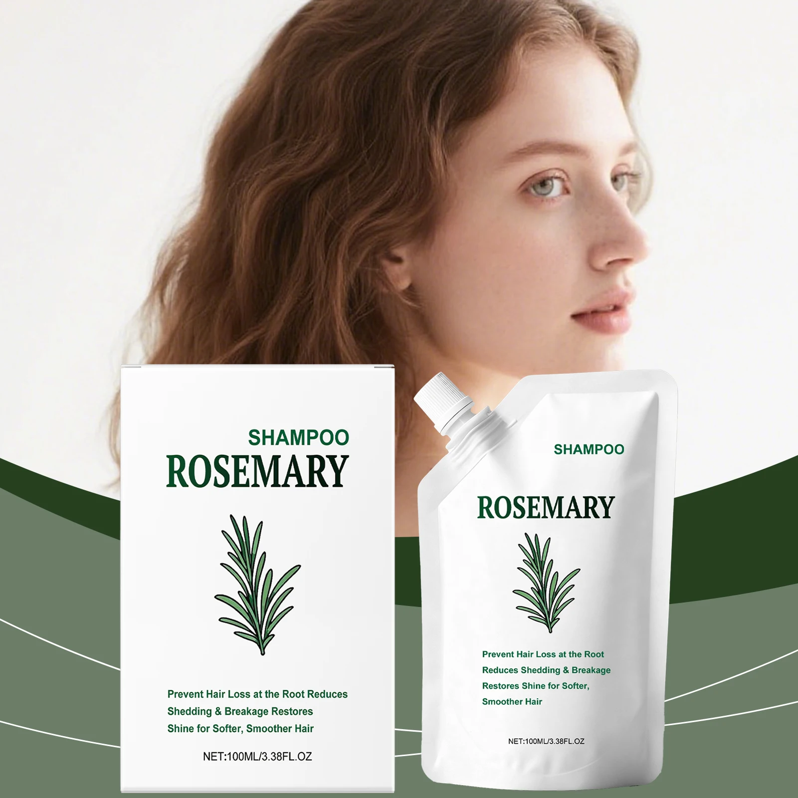 

100ml Rosemary Shampoo: Gentle Scalp Cleansing, Nourishing & Volumizing—An Everyday Smoothing and Care Shampoo