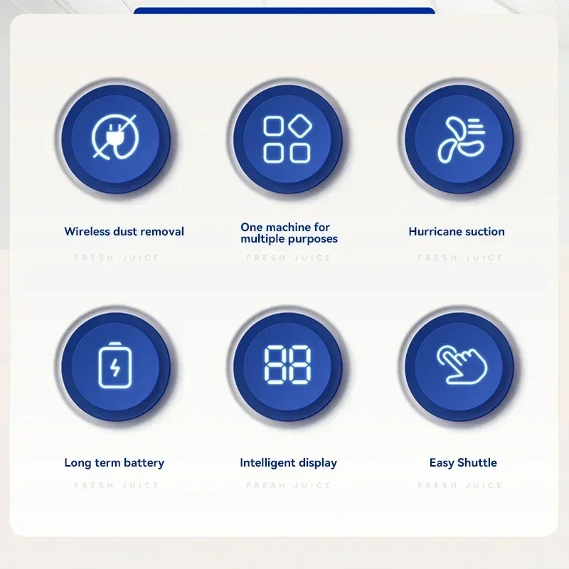 9500000 Pa 5 w 1 Odkurzacz samochodowy Przenośny robot czyszczący na sucho i na mokro Podwójnego zastosowania Urządzenie gospodarstwa domowego montowane w pojeździe samochodowym