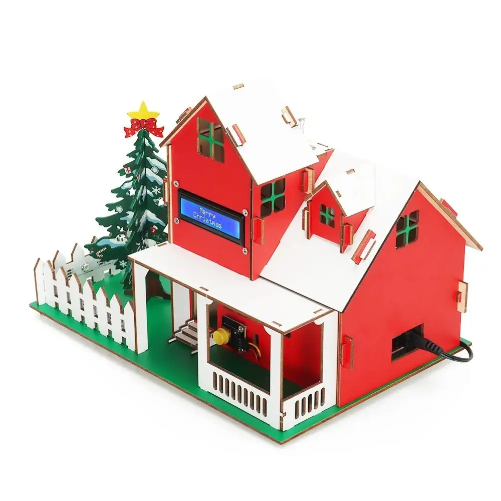 

DIY Learning Christmas House Starter Kit For Arduino Project Programming Smart IOT Educational Electronics Complete Kit +Codes