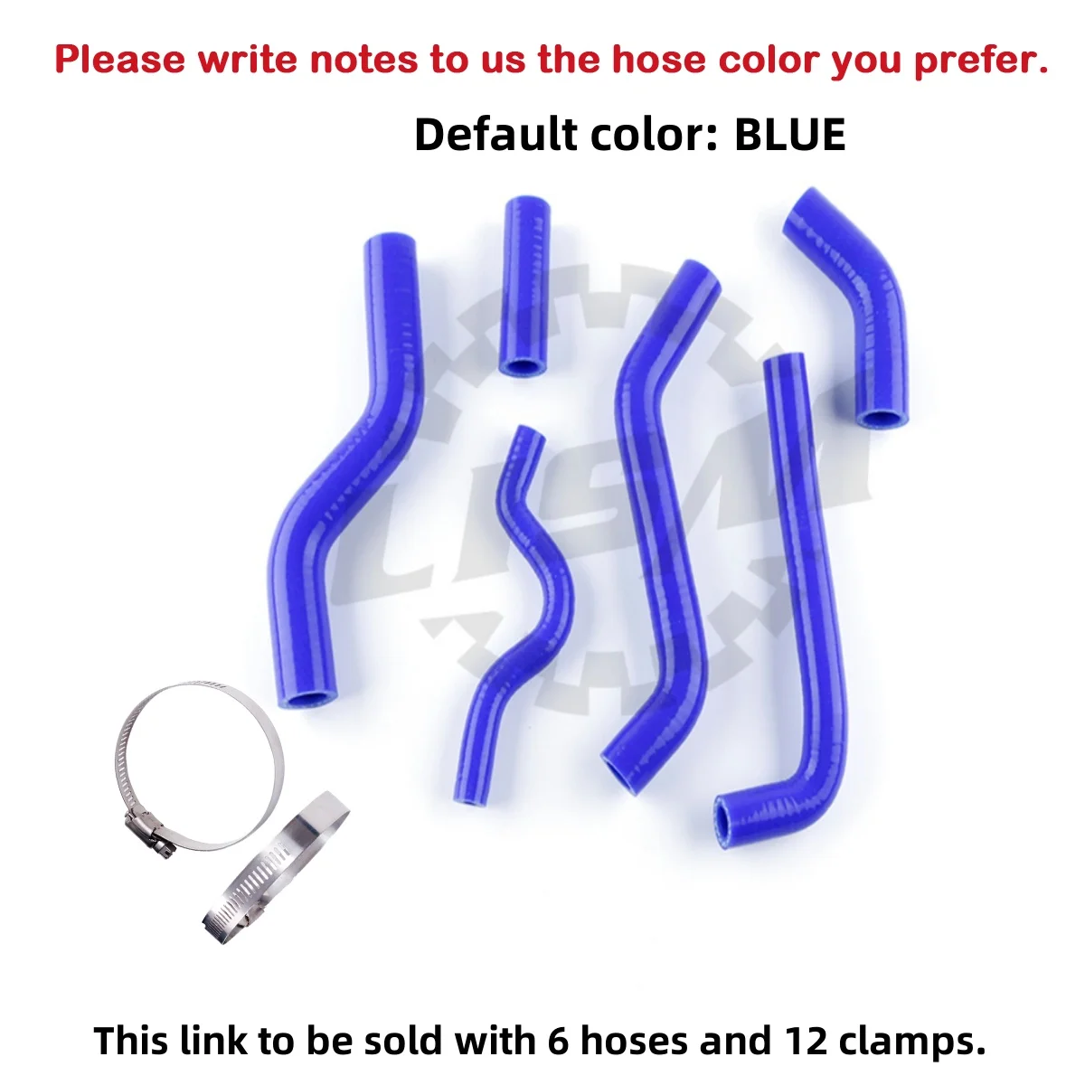 

6PCS 3PLY Motorcycle Silicone Radiator Coolant Hose For 2006 2007 2008 KAWASAKI KXF 250 Replacement Part Pipe Kit