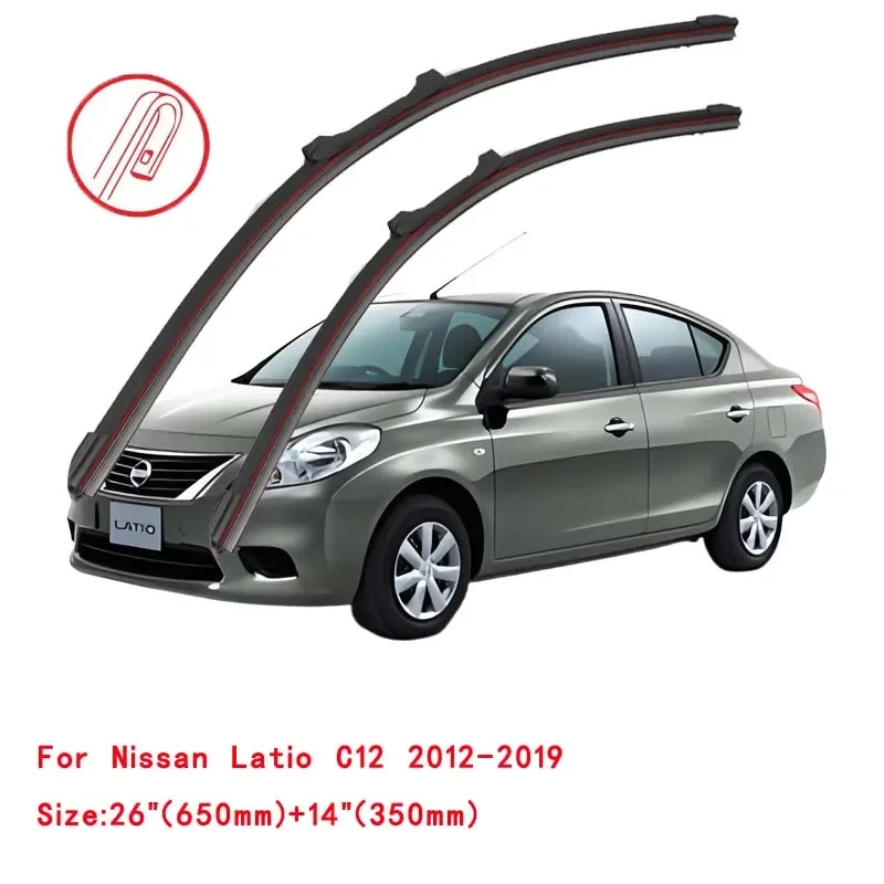 

For Nissan Latio C11 C12 2004-2019 Car Windshield Wiper Blade Front Windscreen Brushes Washer Accessories Window Cleaning Parts
