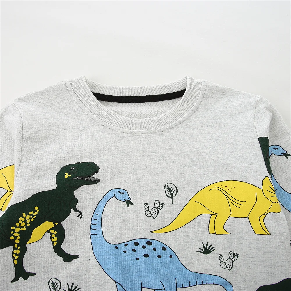 Jumping Meters Langarm-Sweatshirts für Kinder und Jungen, Kleinkindkleidung mit Kapuze und Tiermotiven für Herbst und Frühling, modische Kinderkleidung – Detail 10