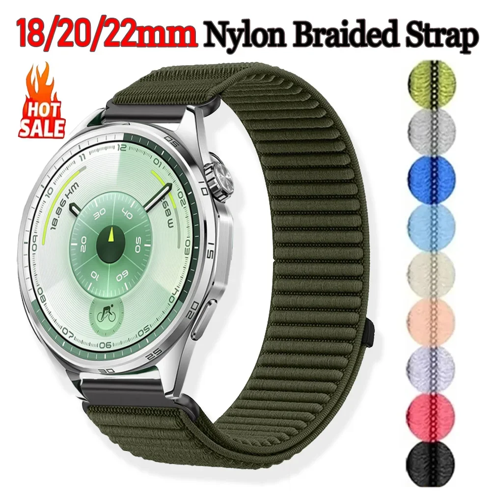 18/20/22 mm Nylon-Armband für Huawei GT6-5-4 41/46 mm, bequemes Armband für Amazfit Active Max 3 2/Balance 3 2, Zubehör.