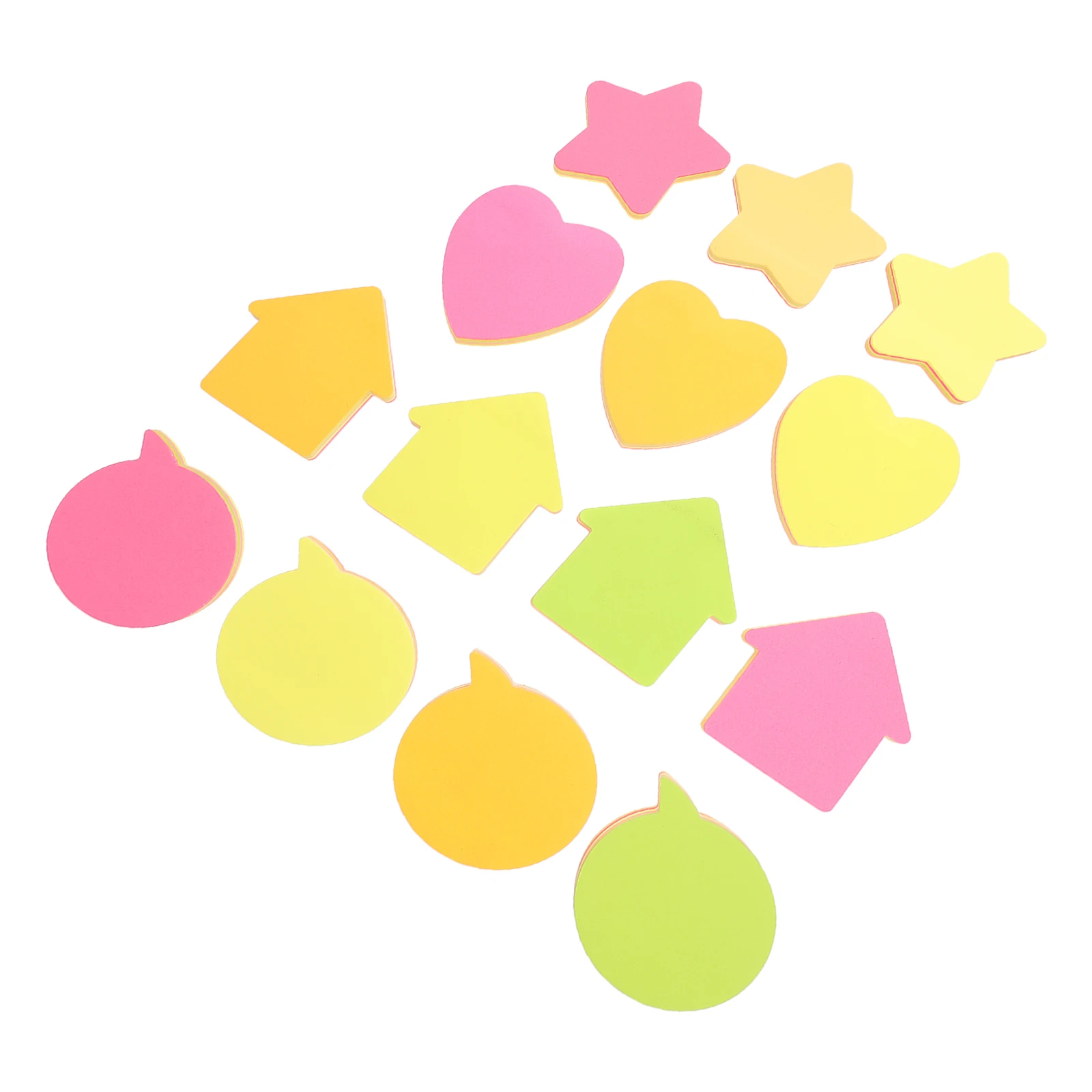 

16 Pcs Colored Heart Smooth Paper Strong Adhesive Tear Off Memo Pads Post Memos Self Stick Note Notebook