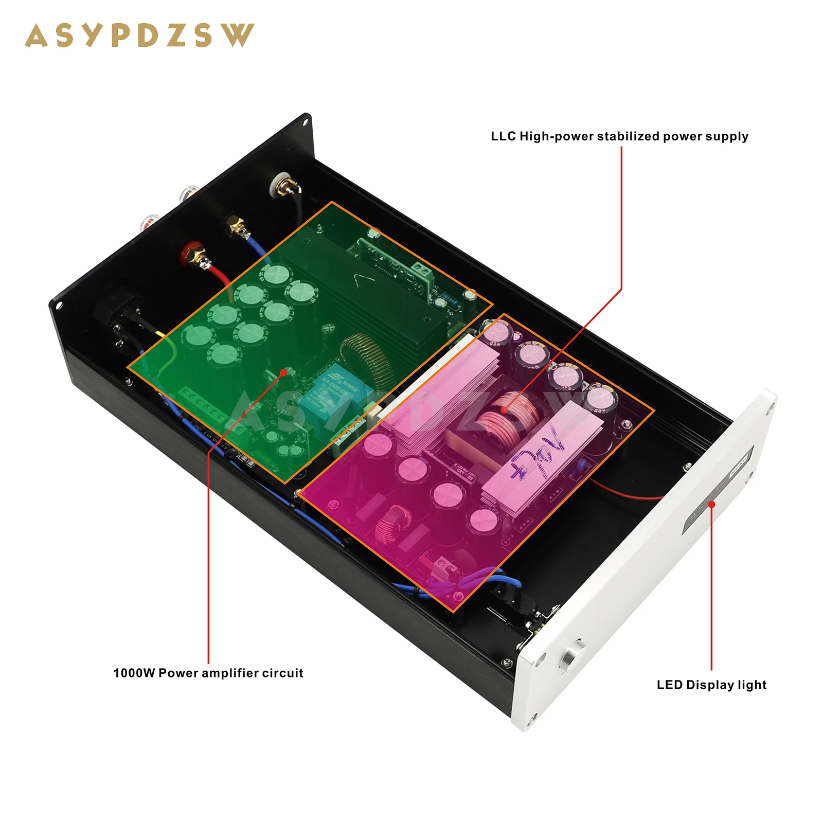 AS1000 High power Mono Class D Power amplifier 1000W Stage audio IRS2092+IRFB4227 Digital power amp