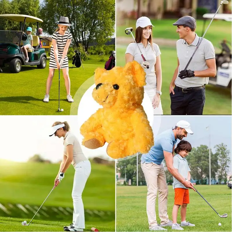 Golf Club Driver Head Cover Yellow Animal Golf Head Covers Funny Cute Cartoon Yellow Animal Golf Top Protective Sleeve For Golf