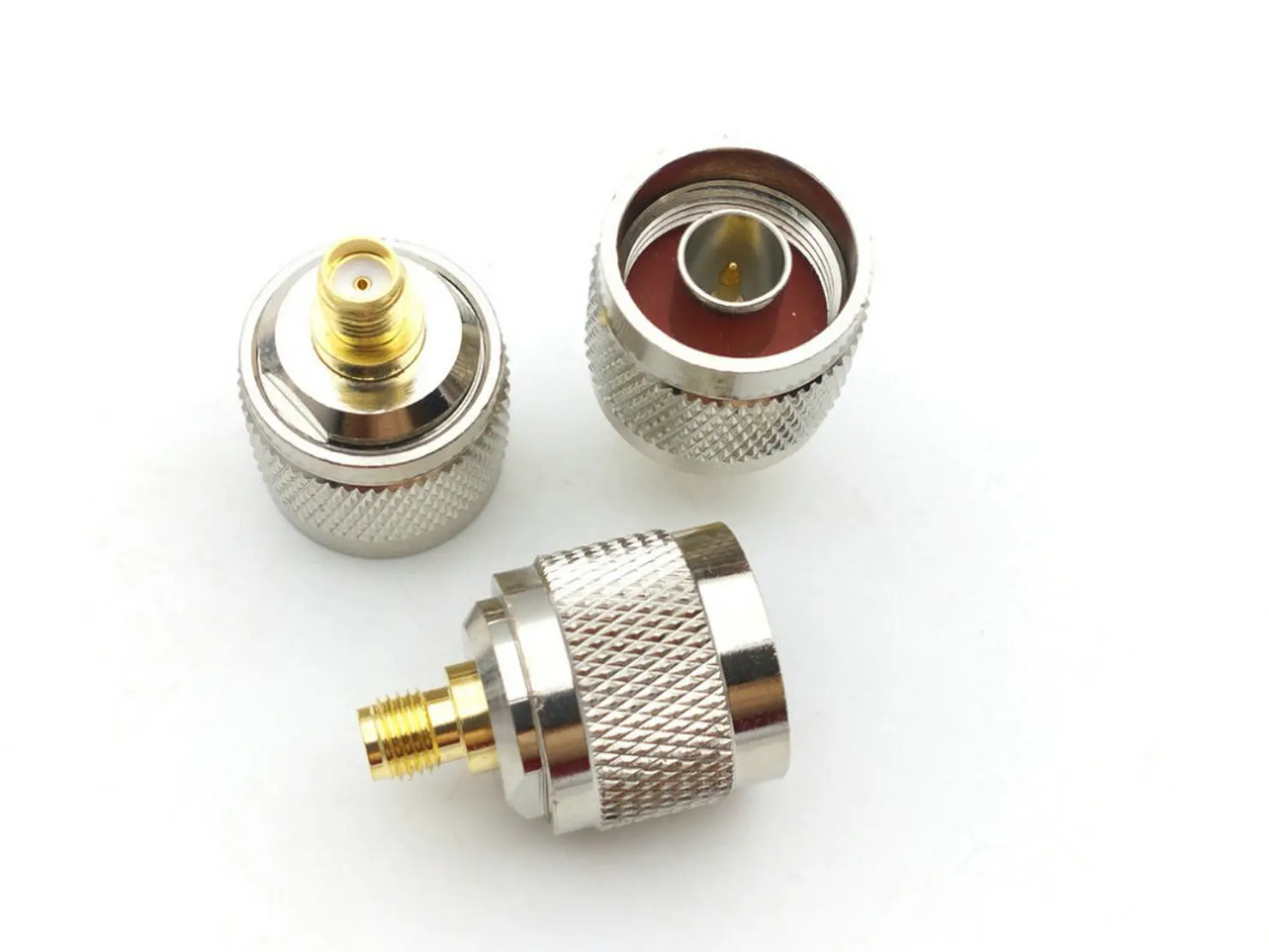 Imagem -02 - Plugue Macho para Sma Fêmea Jack rf Coaxial Conector Cobre 20 Pcs 50 Pcs n