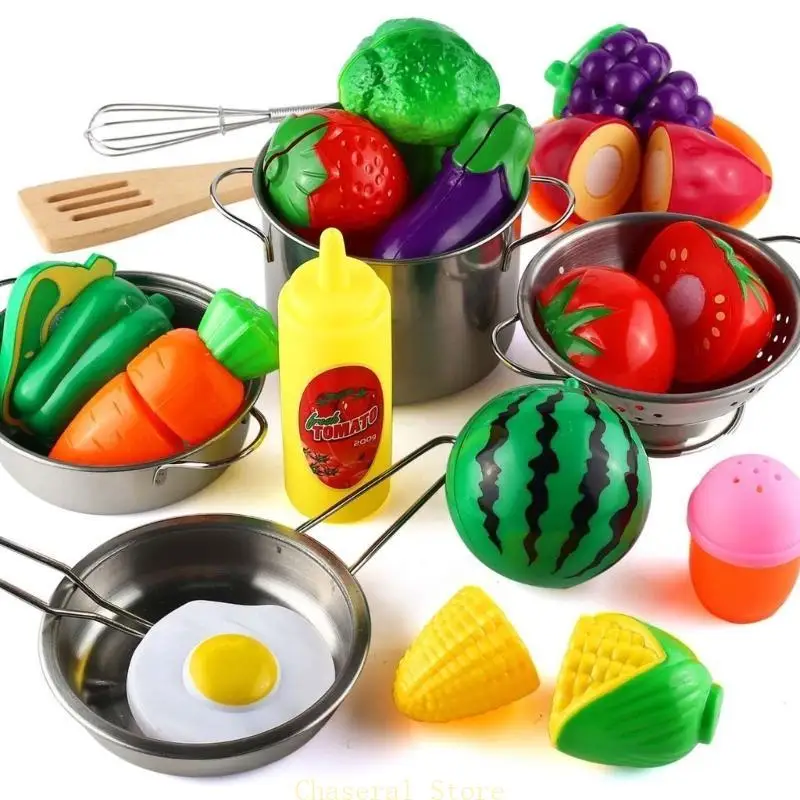 E7CE crianças qualidade fingem jogar comida cozinha cozinha conjunto utensílios cozinha brinquedo