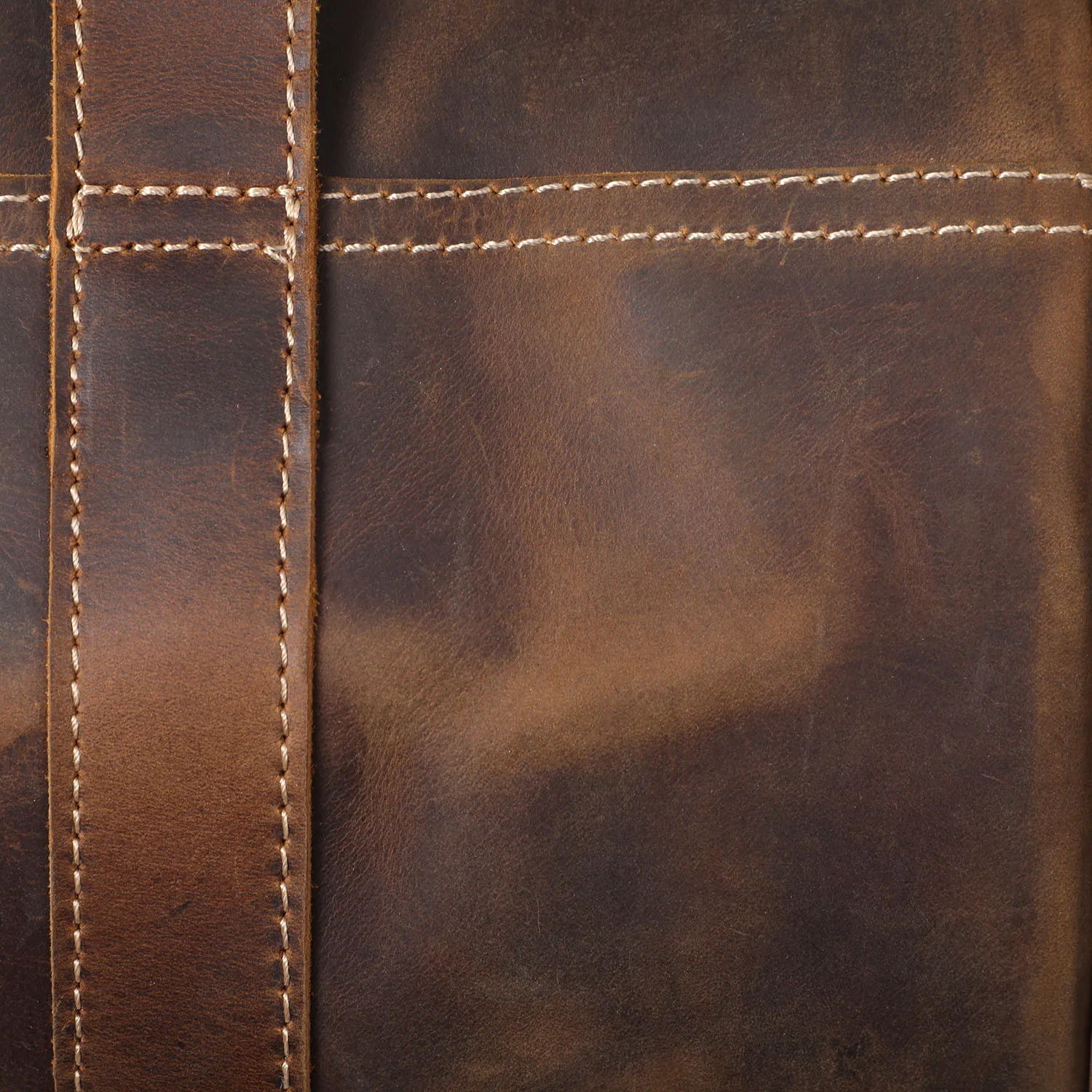S.WORKER Vintage Vollnarbenleder-Reisetasche für Herren, Echtleder, Große Kapazität, Weekender-Reisetasche – Detail 11