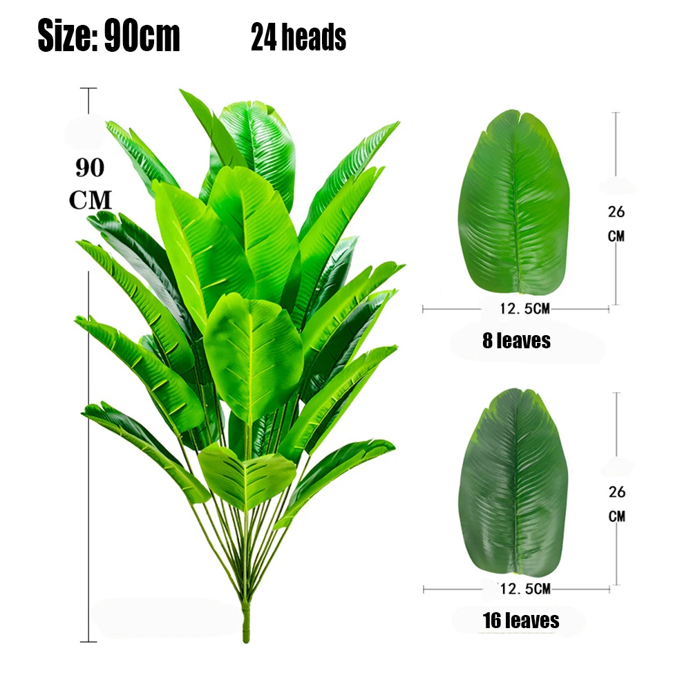 120 cm Kunstmatige Grote Plant Reiziger Banaan Groene Plant Bruiloft Kamerplant Ingemaakte Outdoor Tuin Decoratie Nep Plant