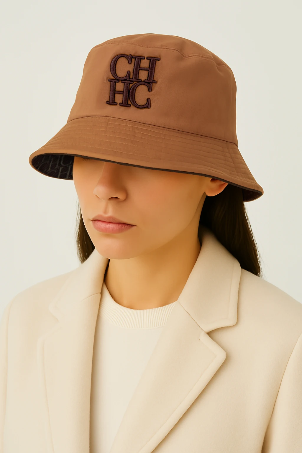 

Unisex Letter Embroidery Personality Two-sided Bucket Hats Fishermen Caps Outdoor Casual Cap Sunscreen Hat