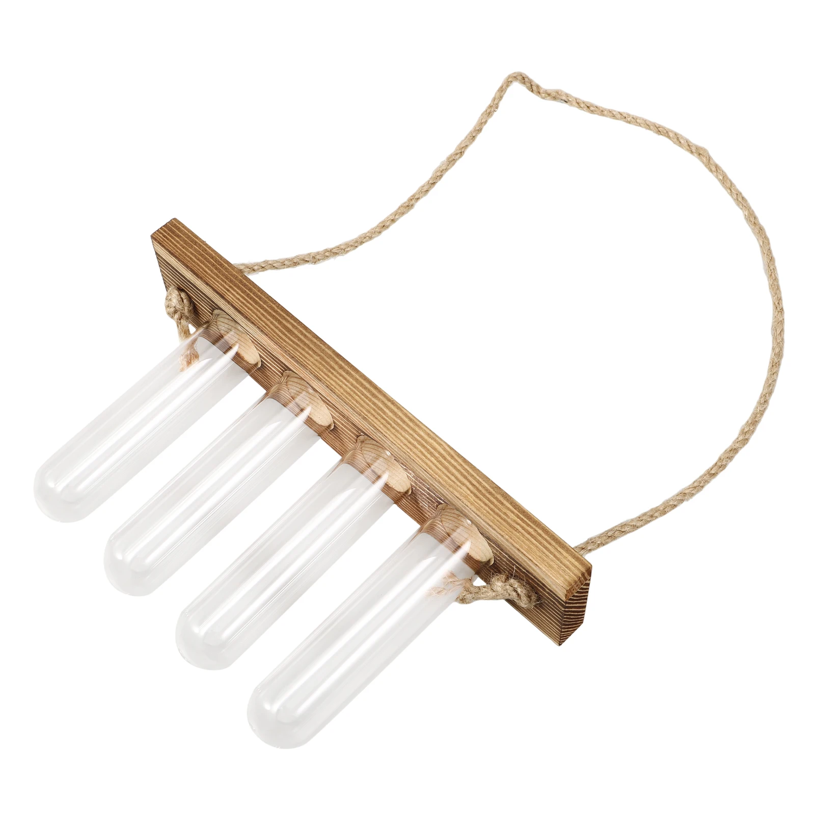 

Vase Wall Mounted Glass Test Tube Small Flower Vases Hydroponic Plants Decor Light Brown Pot Planter