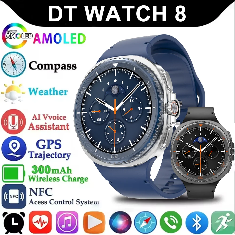 

Новые часы серии 8 Ultra для GaIaxy Watch 8 SmartWatch для мужчин 3D Surround Music Video NFC Bluetooth-вызов умные часы для Android l0S