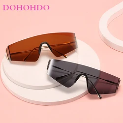DOHOHDO 2023 Rimless Cat Eye Sunglasses Luxury Women Men Metal Sun Glasses Goggle Lady Shades UV400 Eyewear Oculos Gafas De Sol